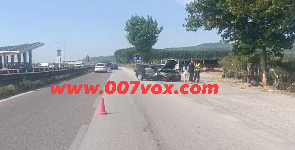 LUSHNJE | AKSIDENT AUTOMOBILISTIK NGJAU NË AUTOUDHËN “LUSHNJE-FIER”; NJË AUTOMJET I DREJTUAR NGA GONXHE TALI DOLI NGA RRUGA.