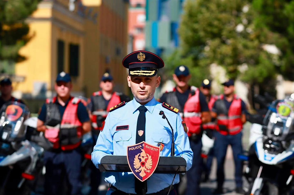TIRANË | FJALA E DREJTORIT TË PËRGJITHSHËM TË POLICISË SË SHTETIT SKËNDER HITA GJATË CEREMONISË SË MARRJES NË DORËZIM TË 23 MOTOMJETEVE TË BLERA ME FONDE QË U JANË KONFISKUAR BANDAVE KRIMINALE.