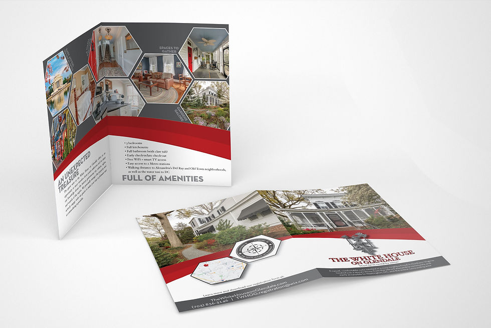 White House on Glendale brochure mockup