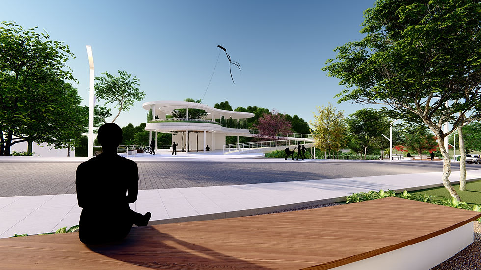 Perspectiva externa - praça