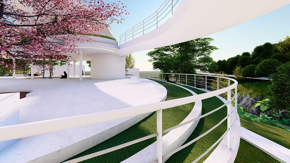 Perspectiva externa - degraus