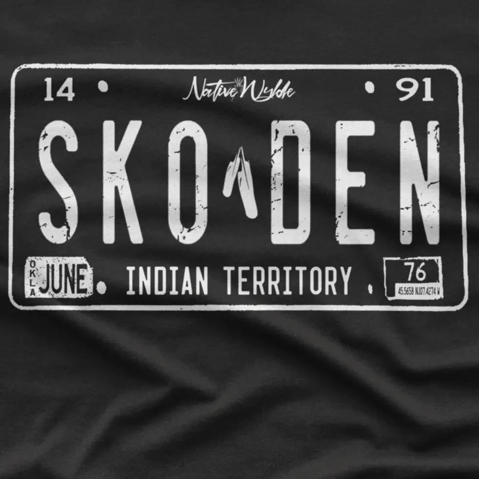 Thumbnail: Vintage Skoden License Plate t-shirt by Native Wylde back view.