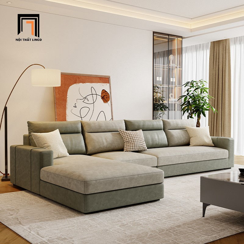sofa góc da công nghiệp