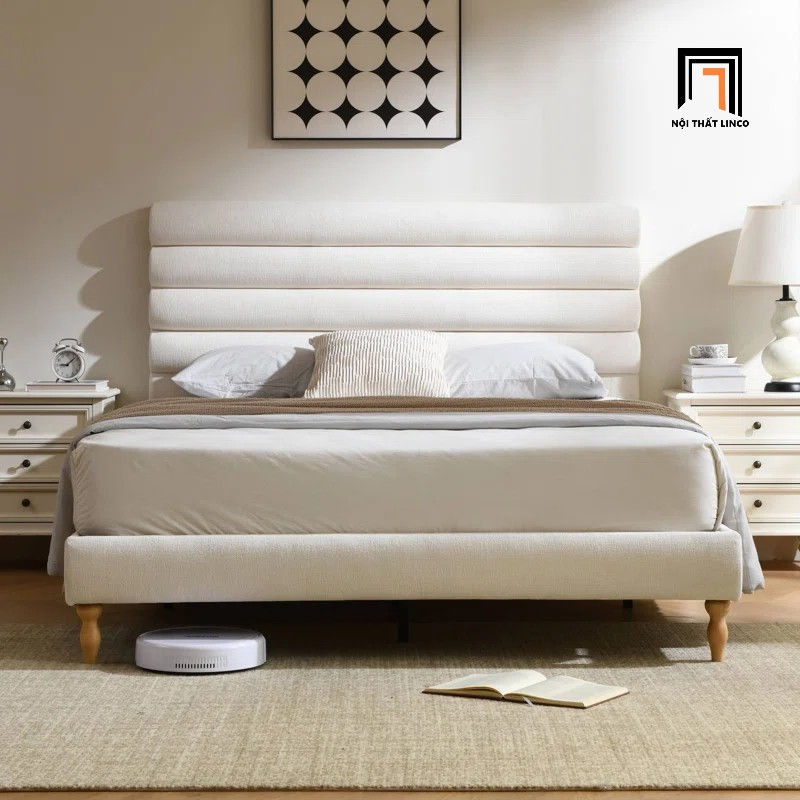 giường ngủ vải nhung