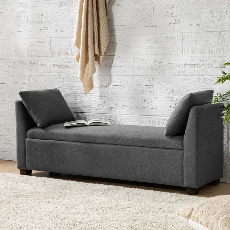 Hình thu nhỏ: Ghế sofa đôn dài cho phòng ngủ SB7 Mylisa 1m3 màu xám