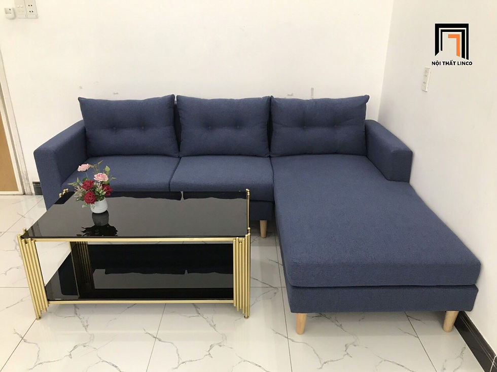 Hình thu nhỏ: sofa góc xanh đậm