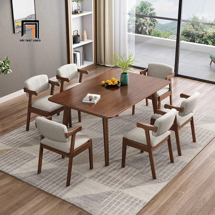 Hình thu nhỏ: set bàn ăn 6 chỗ