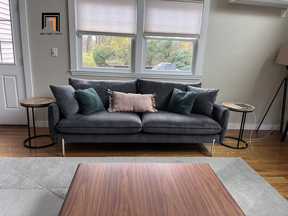 Hình thu nhỏ: ghế sofa xám đen
