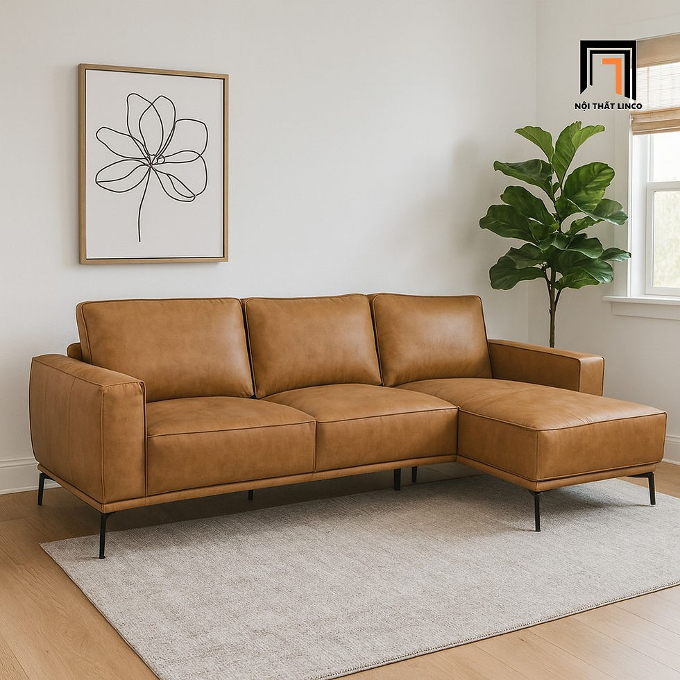 sofa góc da công nghiệp