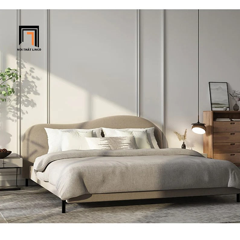 Hình thu nhỏ: Giường ngủ vải nhung nỉ đẹp GN52 Jalyn 1m6 x 2m giá rẻ