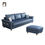 Hình thu nhỏ: Ghế sofa đơn 1 nệm ngồi DT85 Bawiti da giả Pu xanh dương