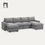 Hình thu nhỏ: Bộ ghế sofa góc chữ U 2m8 x 1m6 GT22 Ushape giá rẻ