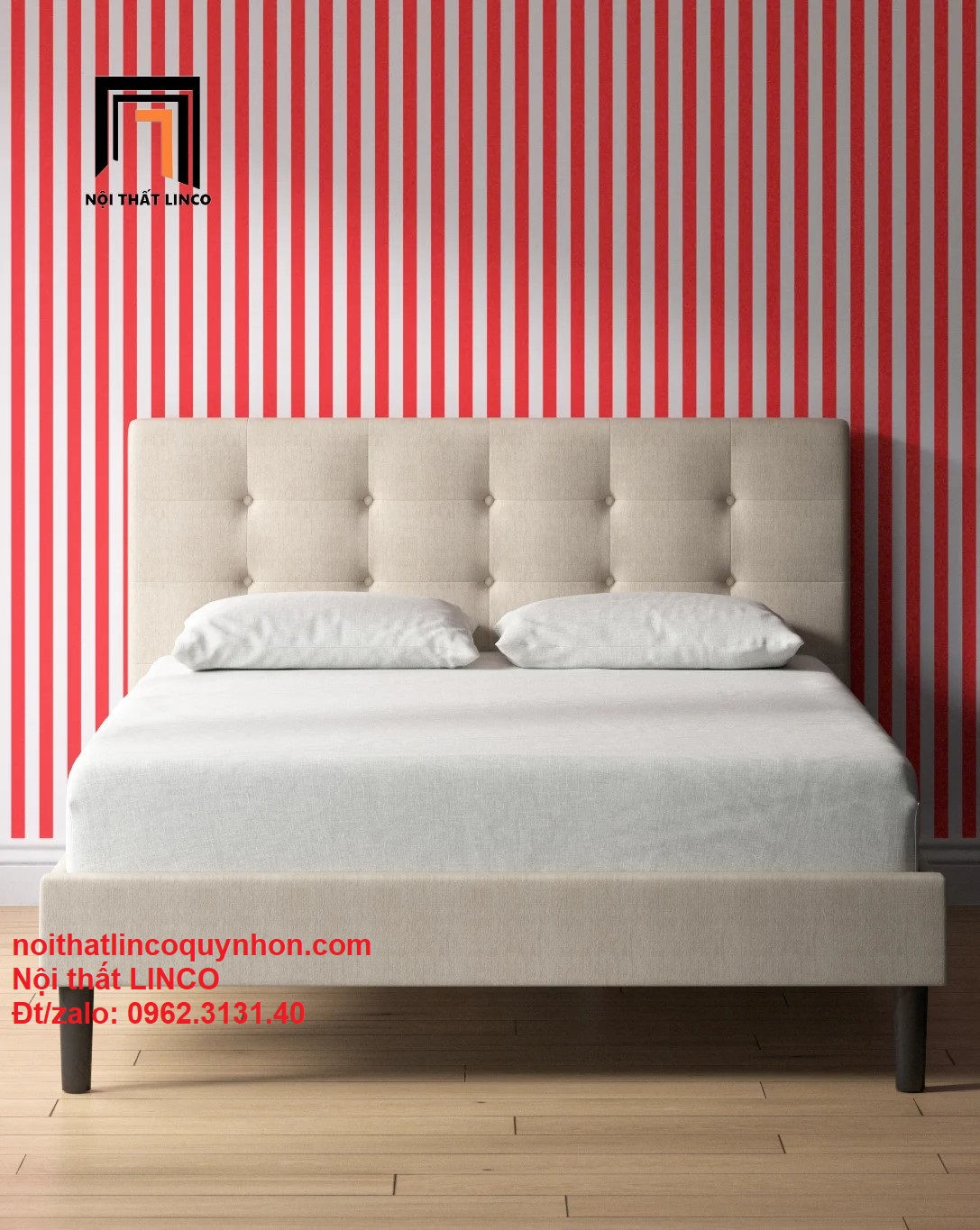 Giường ngủ sofa GN8 Leonard trẻ trung cho phòng ngủ