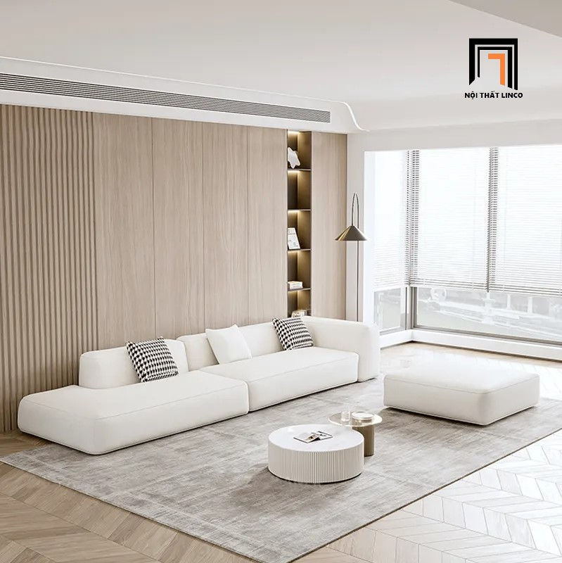 Hình thu nhỏ: Bộ ghế sofa U xám trắng cho chung cư UT25 Dayton dài 3m2