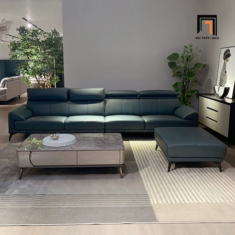sofa văng da xám