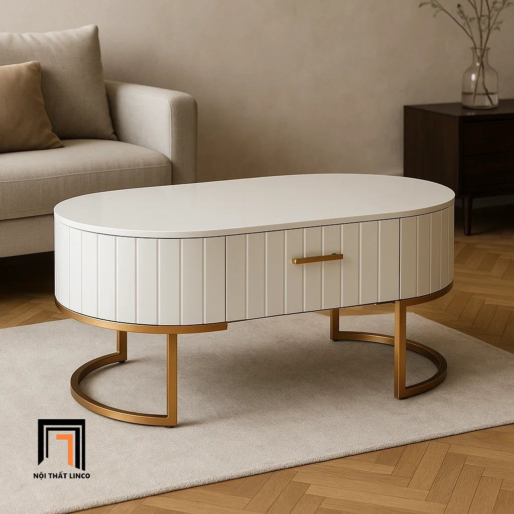 Bàn sofa mặt đá 1m BTPK88 Altona mặt đá đặt tại sảnh chờ