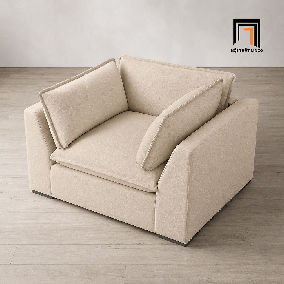 sofa đơn màu be