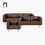 Hình thu nhỏ: Bộ ghế sofa cao cấp KT130 Foxcon bọc da công nghiệp nâu
