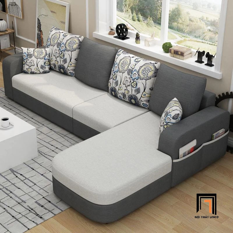 Hình thu nhỏ: Ghế sofa góc L 2m8 x 1m6 GT122 Narod cho gia đình