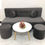 Hình thu nhỏ: Bộ ghế sofa băng giá rẻ BKT 1m7 xám đen vải nhung nỉ