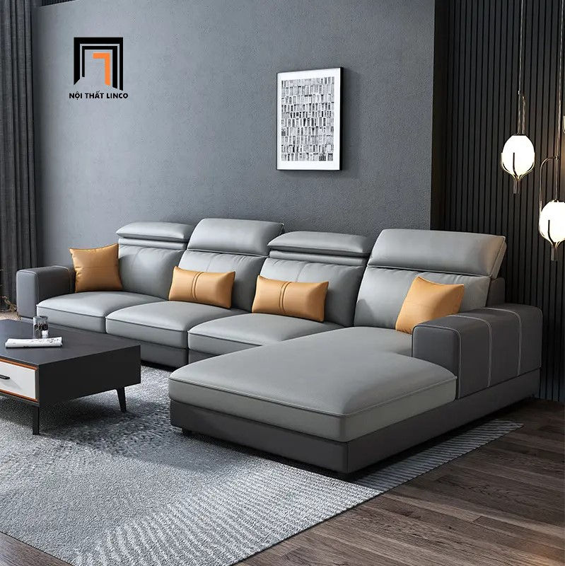 Hình thu nhỏ: Bộ ghế sofa chữ U cao cấp UT11 Zion 3m95 da công nghiệp