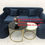 Hình thu nhỏ: Bộ ghế sofa sopha băng xanh dương đậm vải nhung dài 1m9
