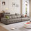 Hình thu nhỏ: Bộ ghế sofa da sang trọng KHQ167 Palo da giả màu đen