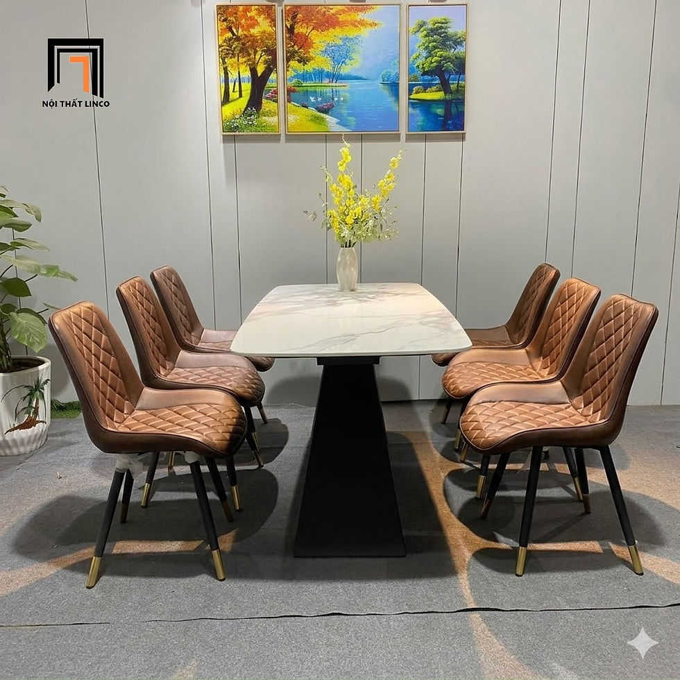 bàn ăn 6 ghế hiện đại