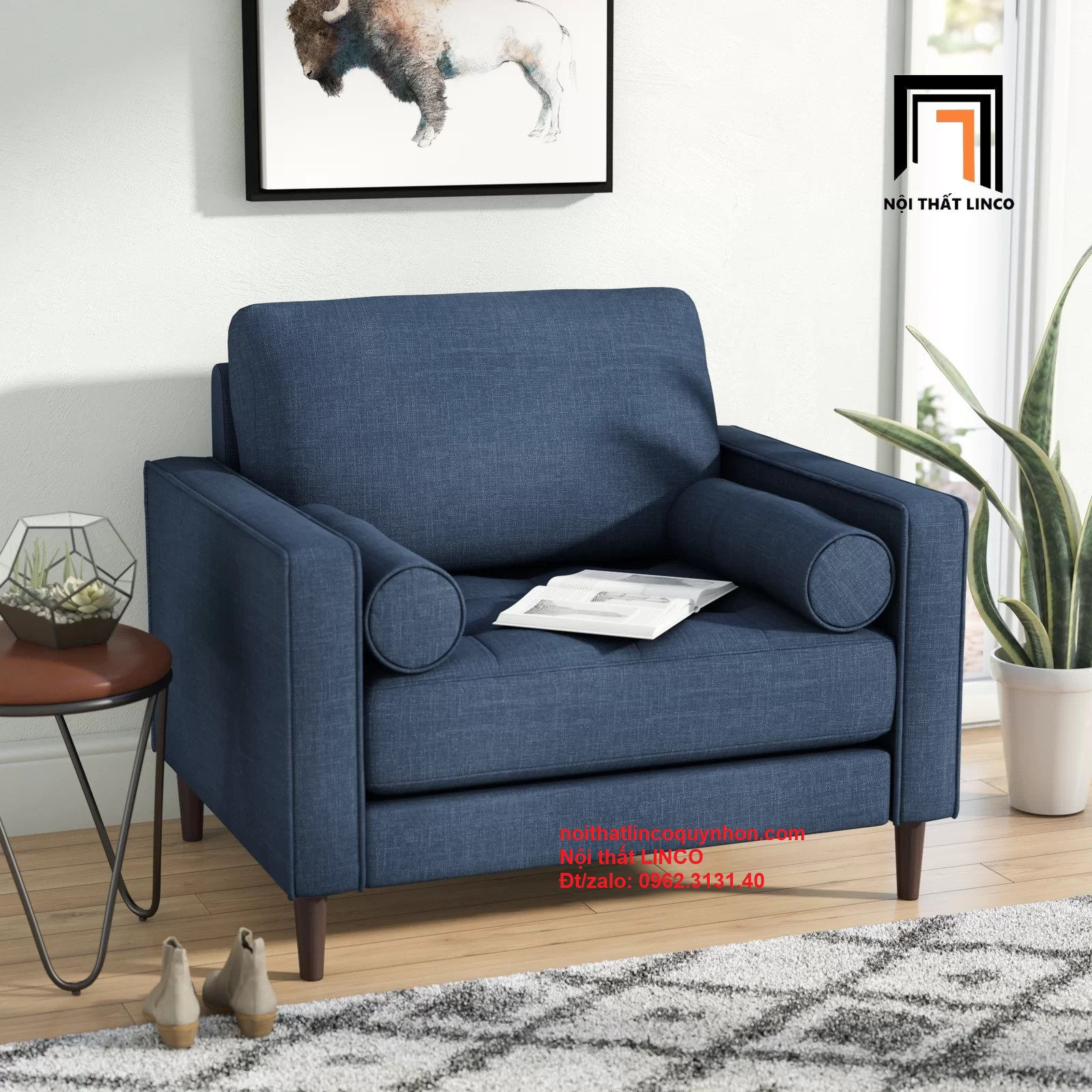 Ghế sofa đơn DT1 Garren nhỏ gọn ngồi thư giãn đọc sách