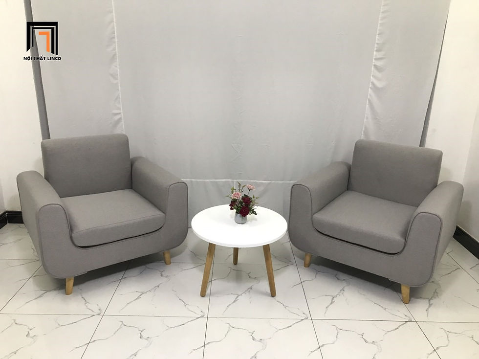 Hình thu nhỏ: sofa đơn xám trắng