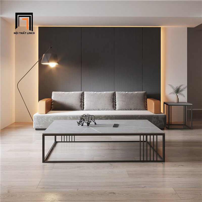 Hình thu nhỏ: Bàn sofa mặt đá xám chữ nhật BSF83 Smartee 1m2 x 60