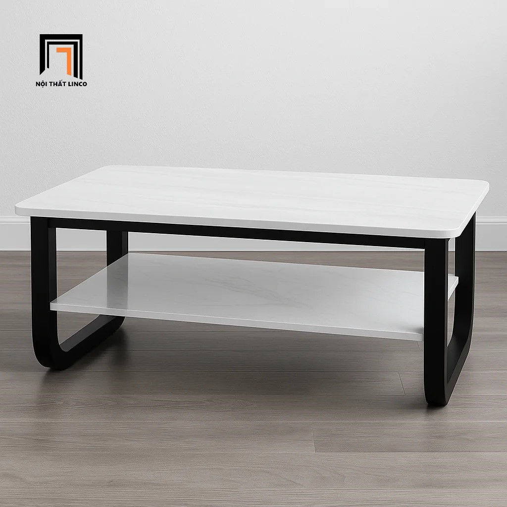 Bàn trà mặt đá trắng 2 tầng BTPK32 Stoveen 1m x 50 giá rẻ