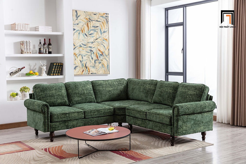 Hình thu nhỏ: sofa góc xanh rêu