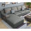 Hình thu nhỏ: Bộ ghế sofa góc màu GT217 Tobain màu carot 2m76 x 1m65