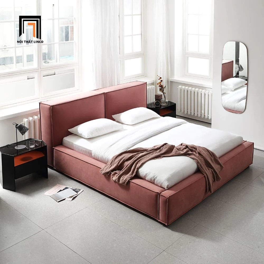 Giường ngủ gia đình bọc nỉ GN39 Ellia kiểu dáng hiện đại