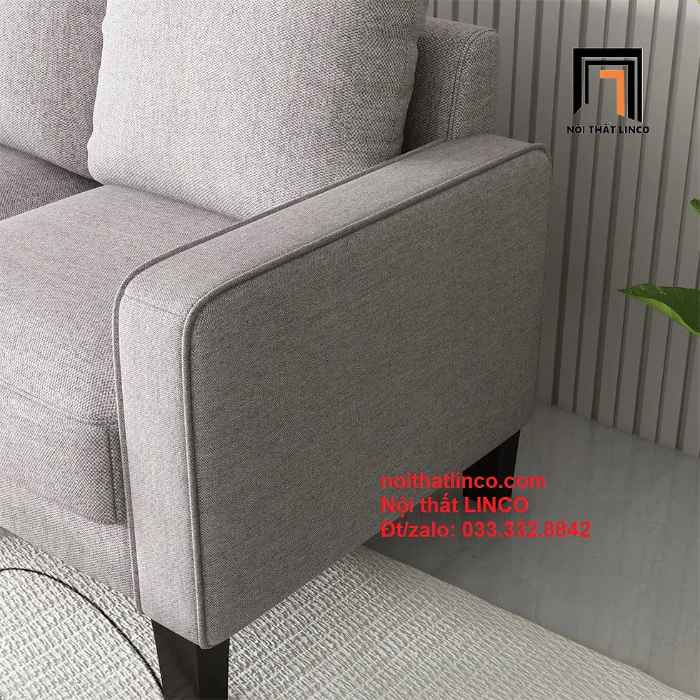 Hình thu nhỏ: Set ghế sofa xám trắng KT9 Yeas nhỏ gọn cho phòng khách