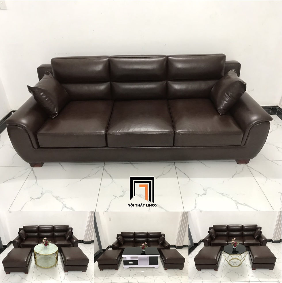 bộ ghế sofa băng da