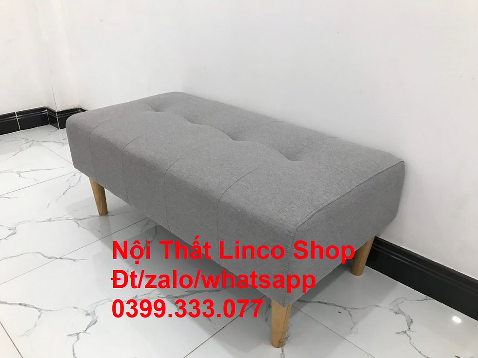 Hình thu nhỏ: Ghế đôn sofa chữ nhật 1m x 50cm giá rẻ xám ghi trắng