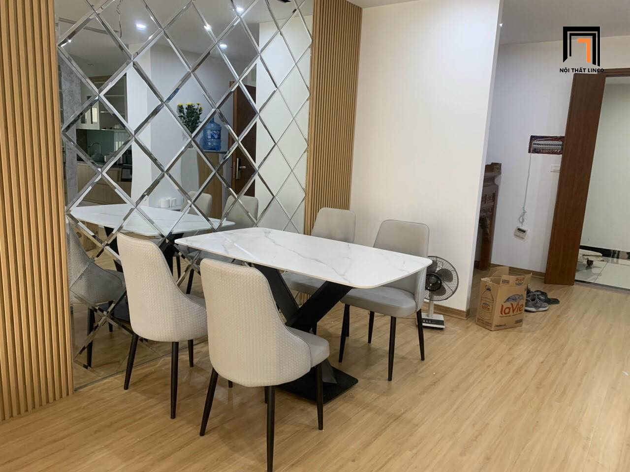 Set bàn ăn 4 ghế căn hộ chung cư 21-BAD4-G23-B70 giá rẻ