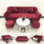 bộ ghế sofa đỏ đô