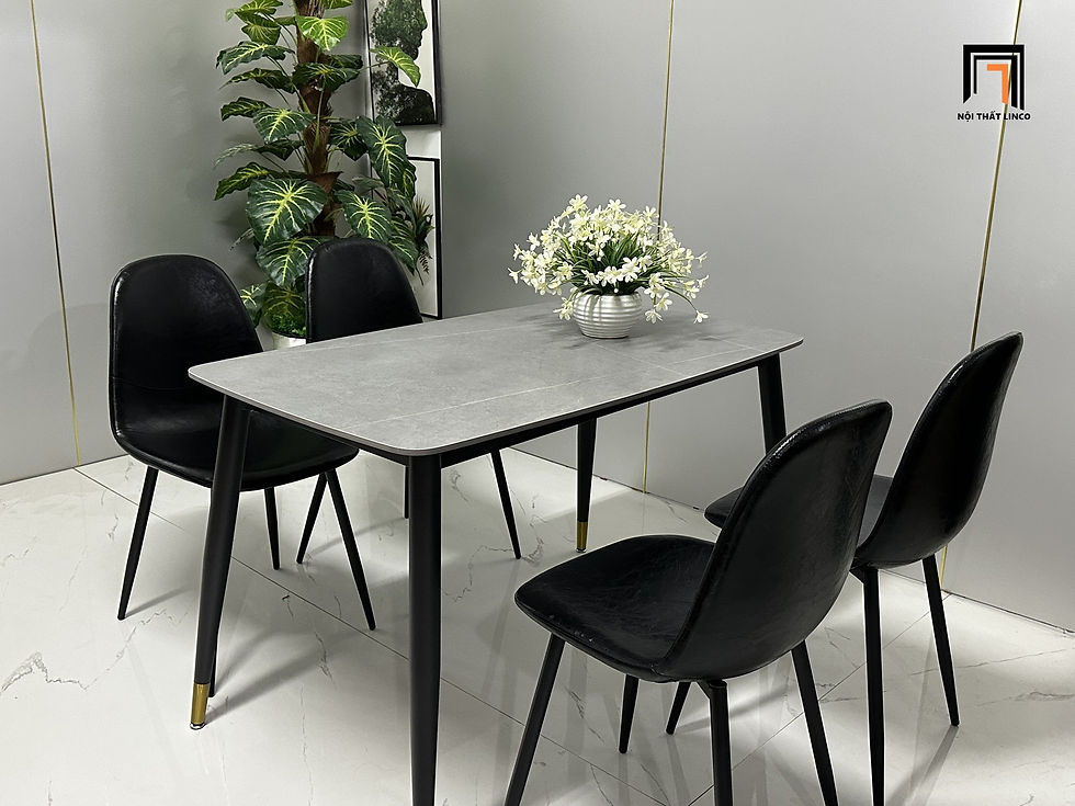 Hình thu nhỏ: Bàn ăn 4 ghế đá nhỏ gọn 31-BAD4-G22-B67 cho chung cư