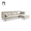 Hình thu nhỏ: Bộ ghế sofa góc L vải nỉ trắng kem GT255 Pecos 3m x 1m6