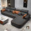 Hình thu nhỏ: Bộ ghế sofa góc cao cấp GT150 Orden 2m9 x 1m75 nệm cong