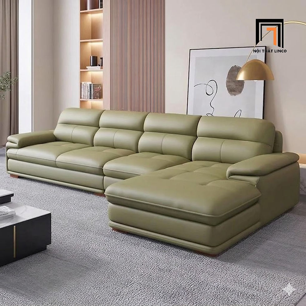 Hình thu nhỏ: bộ ghế sofa góc da sang trọng