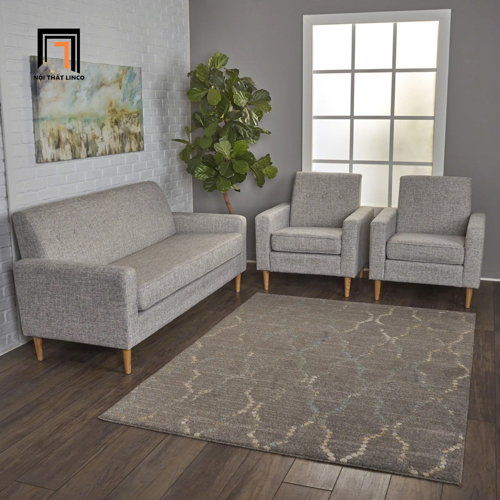 bộ ghế sofa xám