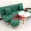 Hình thu nhỏ: Bộ ghế sofa giường thông minh xanh ngọc Nội thất Linco Nha Trang