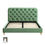 Hình thu nhỏ: Giường ngủ vải nỉ nhung xanh lá GN67 Leaminton xinh xắn