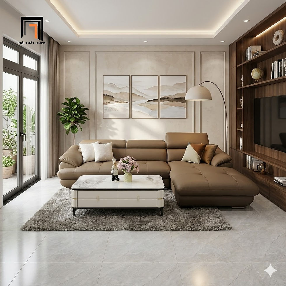 Hình thu nhỏ: bộ ghế sofa góc da chống trầy