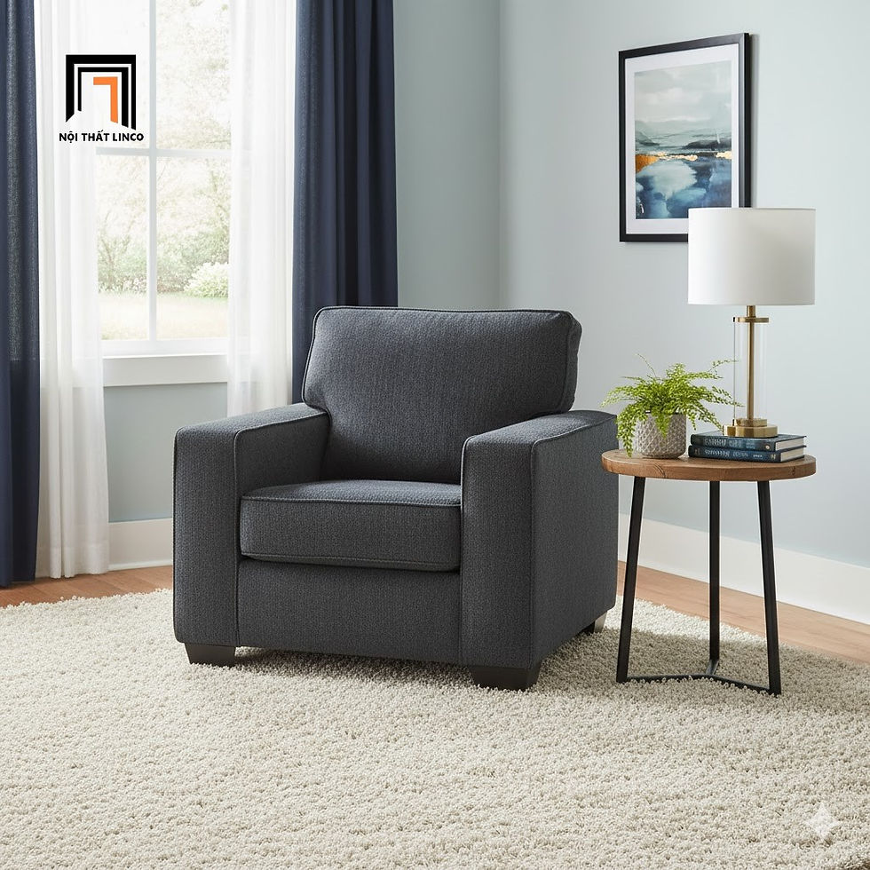 sofa đơn xám đậm