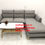 Hình thu nhỏ: Bộ ghế sofa góc L xám ghi trắng 2m2 x 1m6 phòng khách